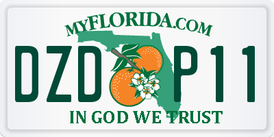 FL license plate DZDP11