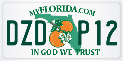 FL license plate DZDP12