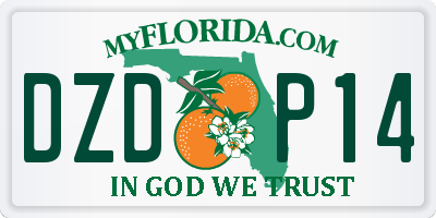 FL license plate DZDP14