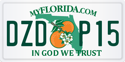 FL license plate DZDP15