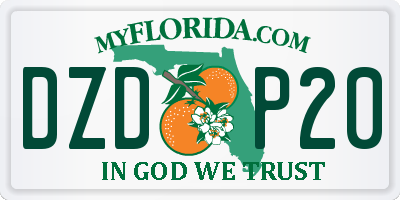 FL license plate DZDP20