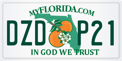 FL license plate DZDP21
