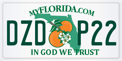 FL license plate DZDP22