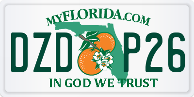 FL license plate DZDP26