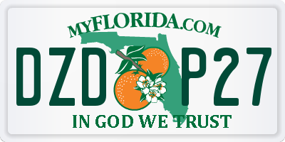 FL license plate DZDP27
