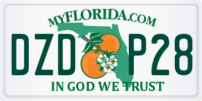 FL license plate DZDP28