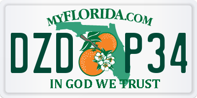 FL license plate DZDP34