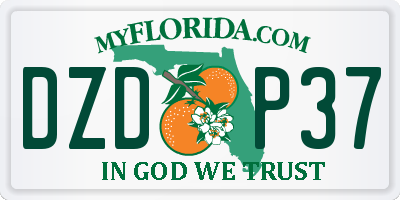FL license plate DZDP37