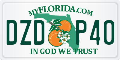 FL license plate DZDP40