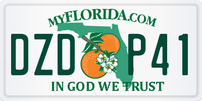 FL license plate DZDP41
