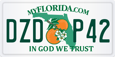 FL license plate DZDP42