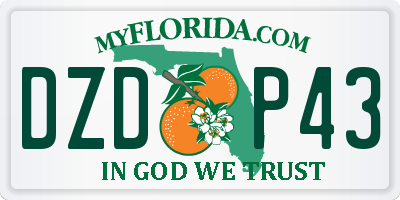 FL license plate DZDP43