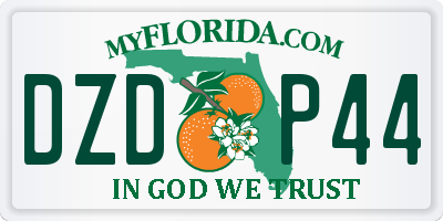 FL license plate DZDP44
