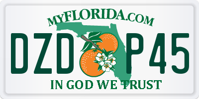 FL license plate DZDP45
