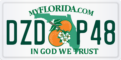 FL license plate DZDP48