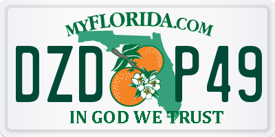 FL license plate DZDP49