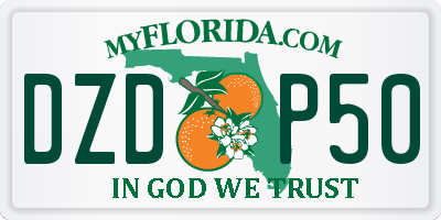 FL license plate DZDP50
