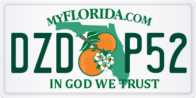 FL license plate DZDP52