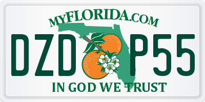 FL license plate DZDP55