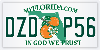 FL license plate DZDP56