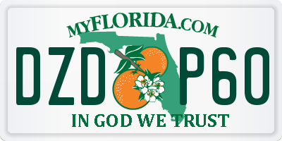 FL license plate DZDP60