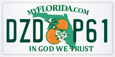 FL license plate DZDP61