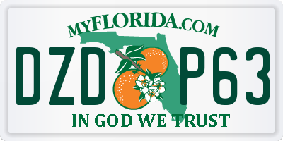 FL license plate DZDP63
