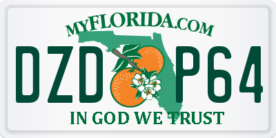 FL license plate DZDP64