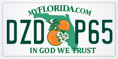 FL license plate DZDP65