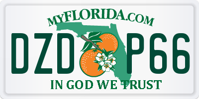 FL license plate DZDP66