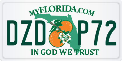 FL license plate DZDP72