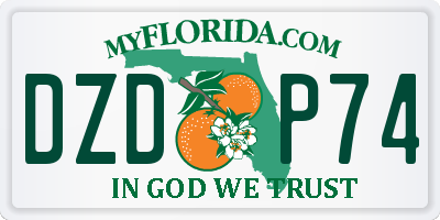 FL license plate DZDP74