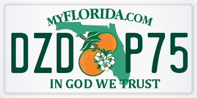 FL license plate DZDP75