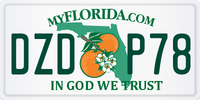 FL license plate DZDP78