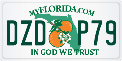 FL license plate DZDP79