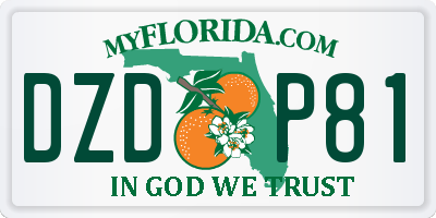 FL license plate DZDP81