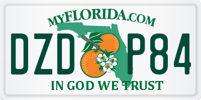 FL license plate DZDP84