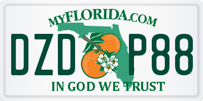 FL license plate DZDP88