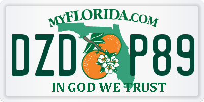 FL license plate DZDP89