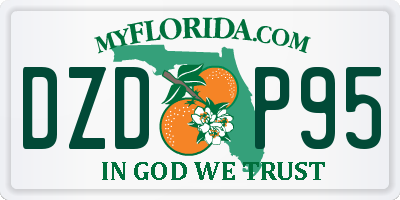 FL license plate DZDP95