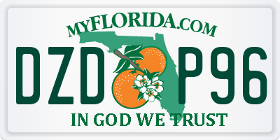 FL license plate DZDP96