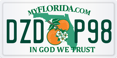 FL license plate DZDP98