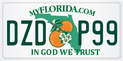 FL license plate DZDP99