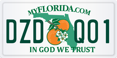 FL license plate DZDQ01