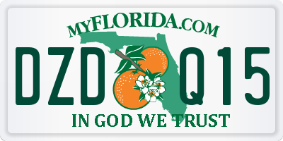 FL license plate DZDQ15