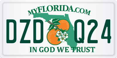 FL license plate DZDQ24