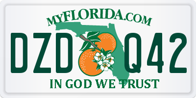 FL license plate DZDQ42