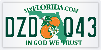 FL license plate DZDQ43