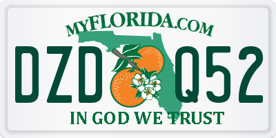 FL license plate DZDQ52
