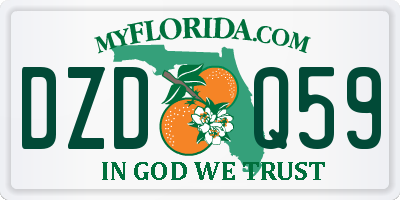 FL license plate DZDQ59